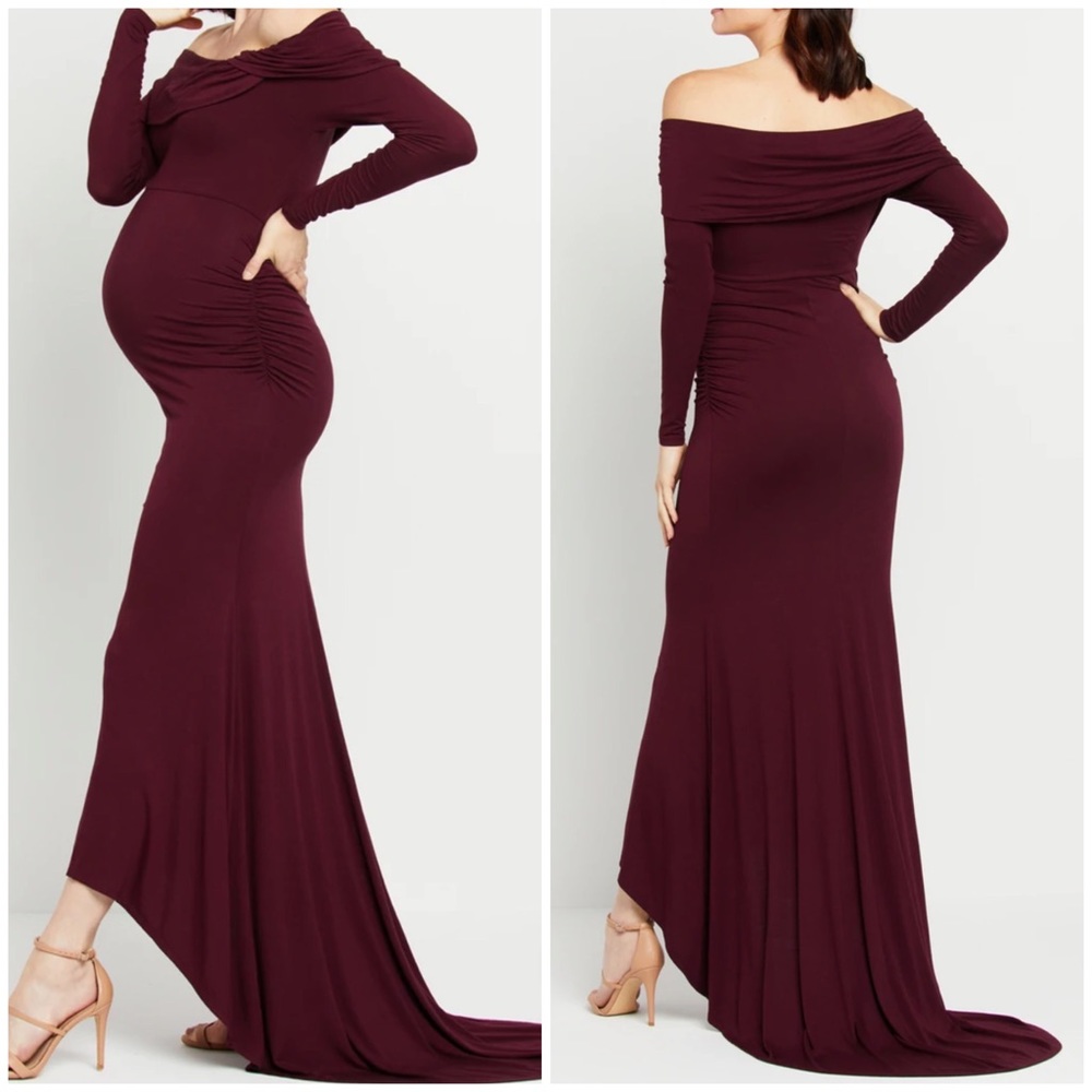 NWT! Motherhood Maternity Off the shoulder maternity gown (photo shoot dress)